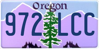 OR license plate 972LCC