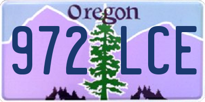 OR license plate 972LCE