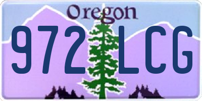 OR license plate 972LCG