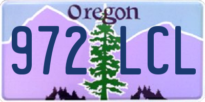 OR license plate 972LCL