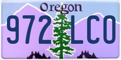 OR license plate 972LCO