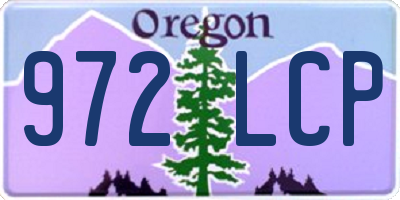 OR license plate 972LCP