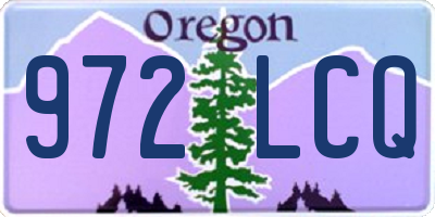 OR license plate 972LCQ