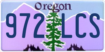 OR license plate 972LCS