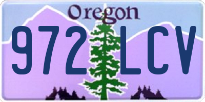 OR license plate 972LCV