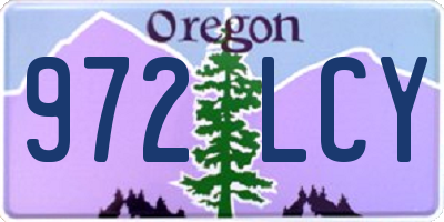 OR license plate 972LCY