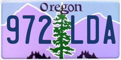 OR license plate 972LDA