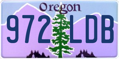 OR license plate 972LDB