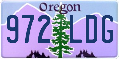 OR license plate 972LDG