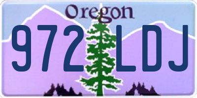OR license plate 972LDJ