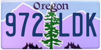 OR license plate 972LDK