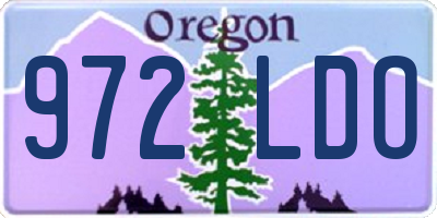 OR license plate 972LDO