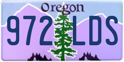 OR license plate 972LDS