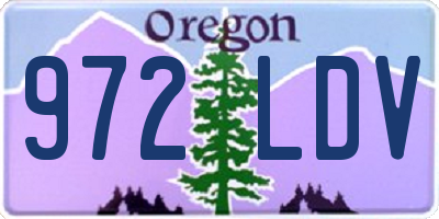 OR license plate 972LDV