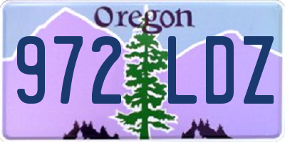 OR license plate 972LDZ