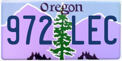 OR license plate 972LEC