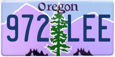 OR license plate 972LEE