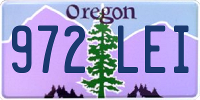 OR license plate 972LEI
