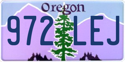 OR license plate 972LEJ