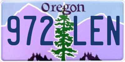 OR license plate 972LEN