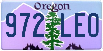OR license plate 972LEO
