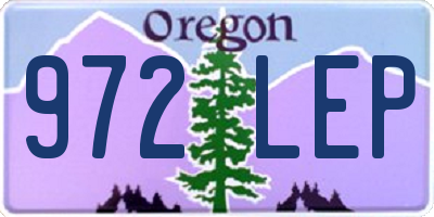 OR license plate 972LEP