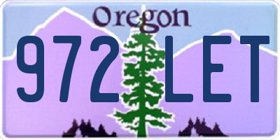 OR license plate 972LET