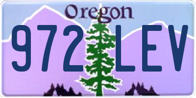 OR license plate 972LEV
