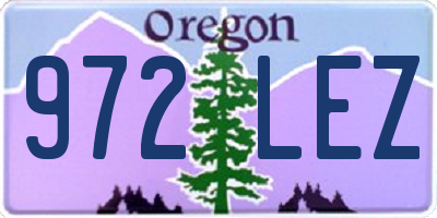 OR license plate 972LEZ
