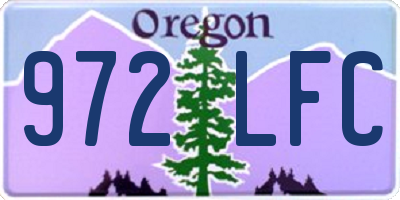 OR license plate 972LFC