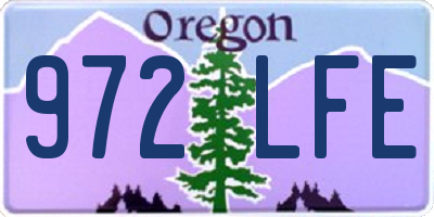 OR license plate 972LFE