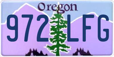 OR license plate 972LFG