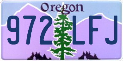 OR license plate 972LFJ