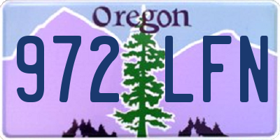 OR license plate 972LFN
