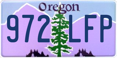 OR license plate 972LFP