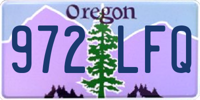 OR license plate 972LFQ