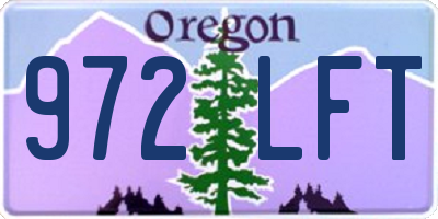 OR license plate 972LFT