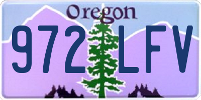 OR license plate 972LFV