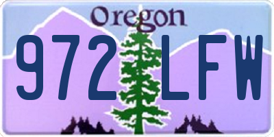 OR license plate 972LFW
