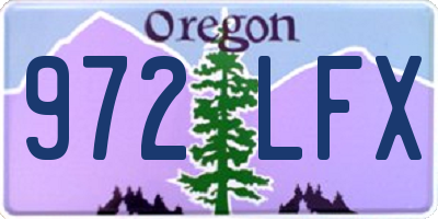 OR license plate 972LFX