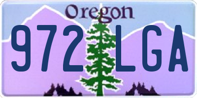 OR license plate 972LGA