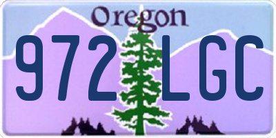OR license plate 972LGC