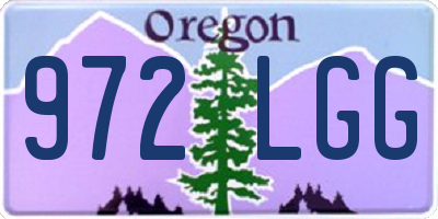 OR license plate 972LGG