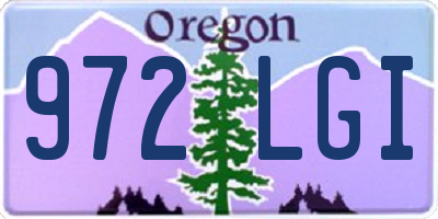 OR license plate 972LGI