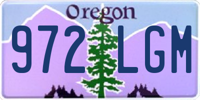 OR license plate 972LGM
