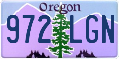 OR license plate 972LGN