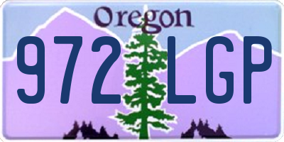 OR license plate 972LGP