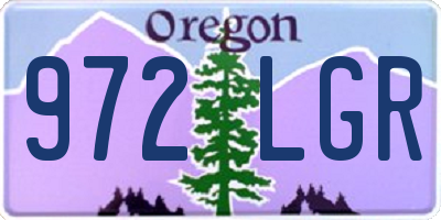 OR license plate 972LGR