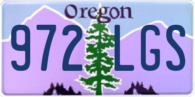 OR license plate 972LGS