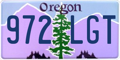 OR license plate 972LGT